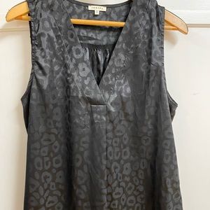 Jodifl black leopard sleeveless shirt. Worn once.